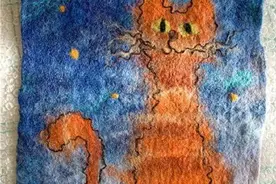 羊毛毡创意画及制作方法--小猫咪（附教程图）图片