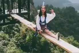 她选择做最特别的自己！汉服小美女想来奥陶纪“飞个天”图片