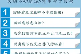 防晒不知道这9件事等于白涂图片