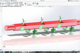 用SolidWorks画一根搅拌杆，这个图有点麻烦图片