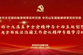 中共北京德和衡律师所党委和中共山东德衡律师所党委在深圳联合举办党的十九届五中全会学习培训班图片