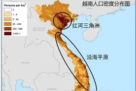 越南南北狭长，由于地形的限制导致两极分化图片