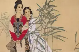 男女在庄稼地约会时被书生撞见，等男子一走，女子就投入书生怀抱图片