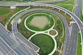 丹阳S357省道南二环立交桥下的“点睛之笔”分外美图片