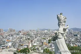 广东汕尾建了一座1000吨重的妈祖，台风一来便绕行，非常神奇图片