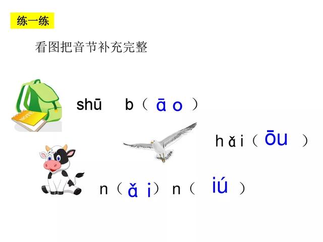 部编版一年级上册汉语拼音10《ɑo ou iu》图文讲解(写怎么拼读) - 冷