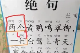 课本教“一行（xíng）白鹭上青天”，课本错了还是我们记错了图片