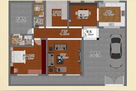 农村宅基地东西两侧紧挨邻居，如何设计房屋？图片