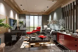 黑龙江富力特竹木纤维集成墙板客厅、餐厅混搭效果图图片