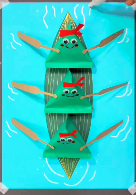 幼儿园端午节手工折粽子教程来了