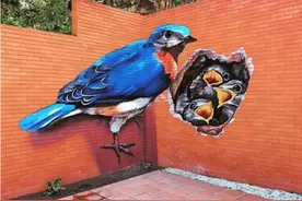 街头艺术大神将涂鸦玩到极致，3D透视逼真吓坏路人图片