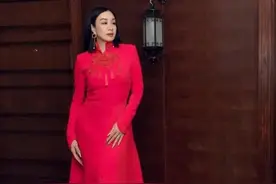董卿和钟丽缇的撞衫玫红裙 儒雅古典和性感妖娆图片