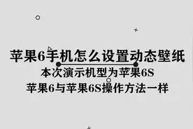 苹果6手机怎么设置动态壁纸图片