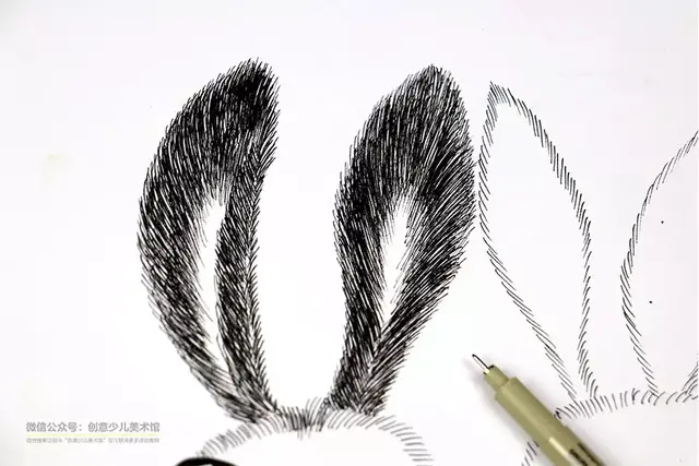 创意儿童画教程｜带围脖的小兔子