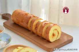 肉松蛋糕卷绵密蓬松不开裂，百变口味2公分厚，记牢3点准成功图片
