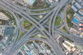 航拍五里墩立交桥 安徽省第一座高标准公路立交桥图片