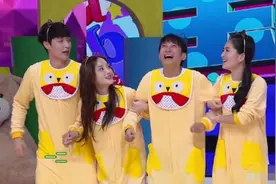 李小璐在《快本》做游戏，和张艺兴十指紧扣，却不愿牵着李维嘉图片