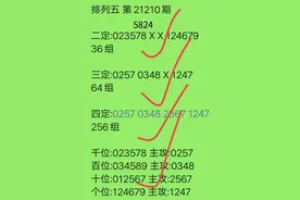 排列五第21210期最新开码结果查询图片