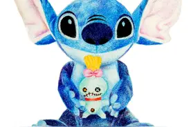 迪士尼卡通玩具史迪奇彩铅绘画步骤，暑期孩子绘画学习教程参考图片