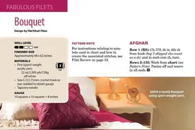 网格钩针窗帘/床罩/门帘，美丽的图案，用方眼花样来钩织用途多多图片