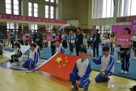 舞动青春 绽放风采——陕西省西咸新区第二届中小学幼儿园健美操啦啦操锦标赛开幕图片