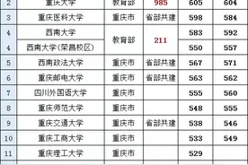 重庆高校名单大全（2020版）图片