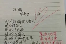 小学生作文《目光》火了，老师自愧不如，网友：当代散文家图片