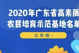 148家！2020年广东省高素质农民培育示范基地名单公布啦图片