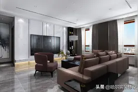 哈尔滨群力西——璞悦湾建筑145平，现代轻奢风图片