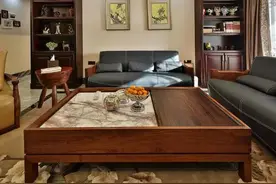 180㎡新中式装修，大板茶桌，爸爸看了超喜欢图片