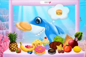 亲子早教游戏 喂养小鲨鱼吃吃