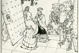 东周列国志270：栾书令众人在太阴山下安营，并将厉公囚于军中图片
