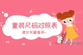 「超全」童装尺码对照表，还不会的看这里（建议收藏）图片