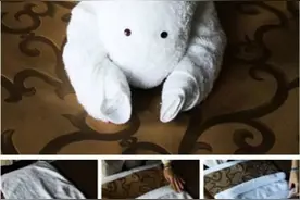 大兔子用毛巾折法图片