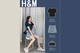 H&M春装平价又好看，针织衫搭小短裙超显身材，看一眼就喜欢上了图片