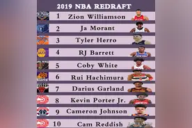 重排19届NBA选秀：小波特逆袭至前十，八村塁第六，胖虎守擂成功图片