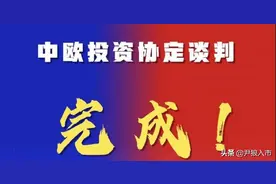 大事件！中欧投资协定谈判完成，A股此行业上市公司业绩大增？图片