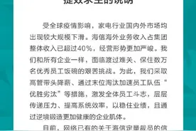 海信裁员不能只怪疫情，黑电白电双双承压才是真正主因图片