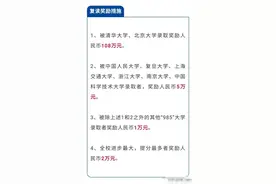 复读生考上清华北大奖励108万，网友：清华北大还是老大呀图片