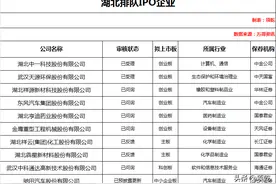 湖北IPO：115家已上市，10家排队、50家在辅|附表格图片