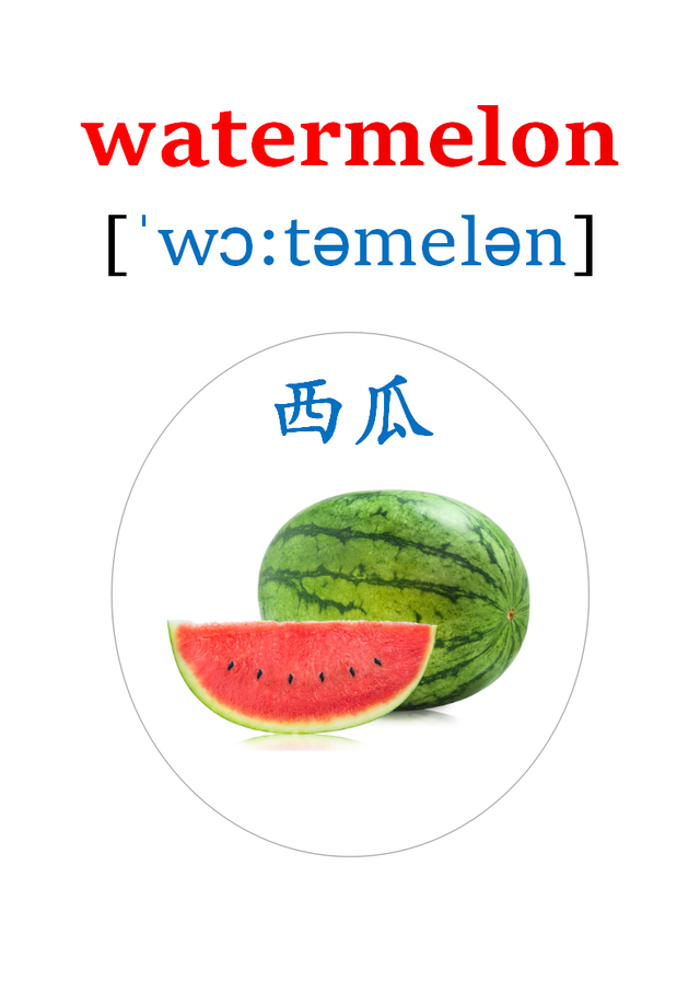 英语卡片来了！20多种水果的英语单词！apple、orange、pear