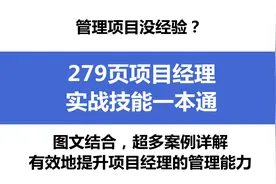 项目管理没经验？279页项目经理实战技能一本通，附超多实战案例图片