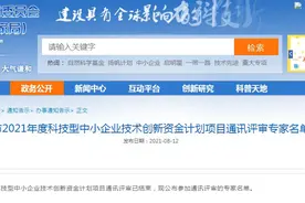 上海：2021年度科技型中小企业技术创新资金计划项目通讯评审专家名单图片