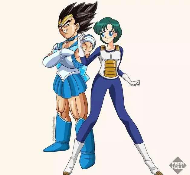 七龙珠和美少女战士互换装：果然颜值才是王道，我要换副眼镜