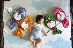 趴着睡易猝死，躺着睡头扁了，做个宝宝好难图片