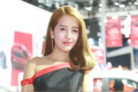 第21届深港澳车展车模 4位黑裙装美女 饮一壶酒，醉了一段年华图片