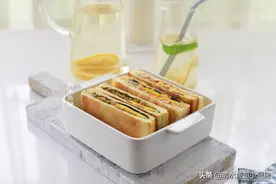 我家考生爱吃的早餐三明治有肉有蛋，营养不腻，一上午精神抖擞图片