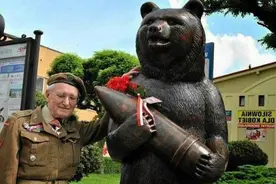 二战传奇熊士兵，抽烟喝酒搬运弹药还混上军衔，全世界仅此一熊图片