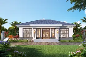 湖北老板17万建一层新中式别墅养老，十里八乡的老人都羡慕哭了图片