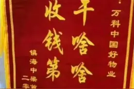 宁波业主送锦旗火了：干啥啥不行，收钱第一名！物业寒心：不干了图片